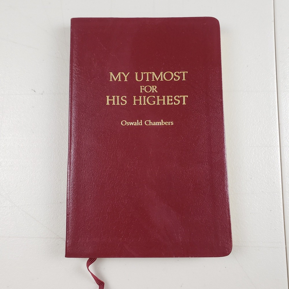 My Utmost for His Highest Oswald Chambers Burgundy Bonded Leather Devotional